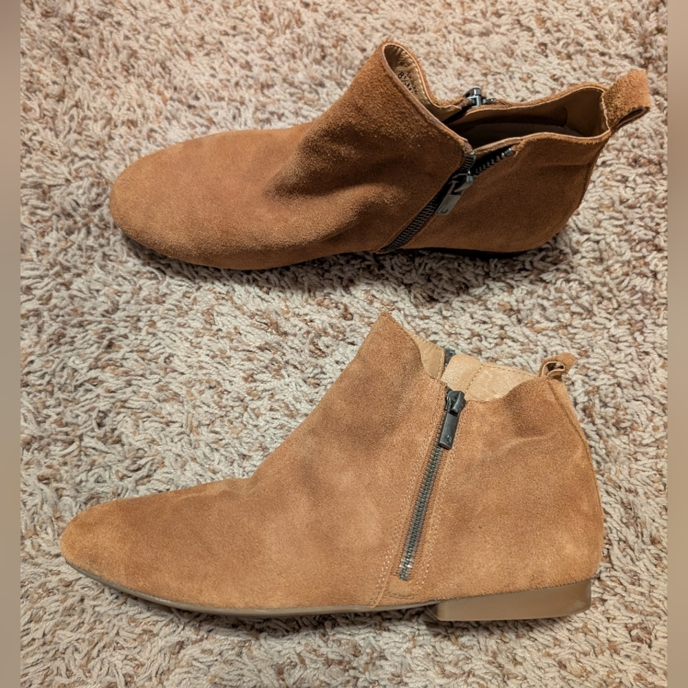 Lucky Brand Brown Suede Ankle Boots 8.5 - Picture 3 of 8